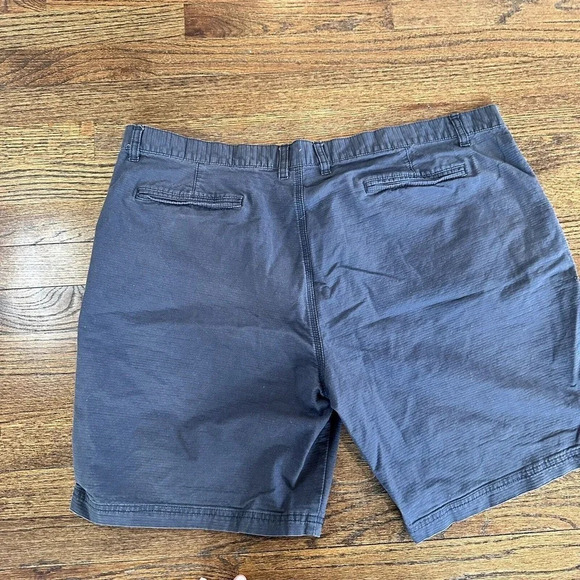 Weatherproof Shorts 42 Blue Elastic Waist Flat Front High Rise Chino L0376 - Picture 5 of 7